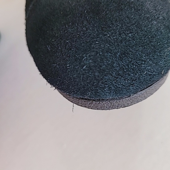 Toms Suede Desert Wedge Lace Up Bootie Black Size W11 - Picture 9 of 10